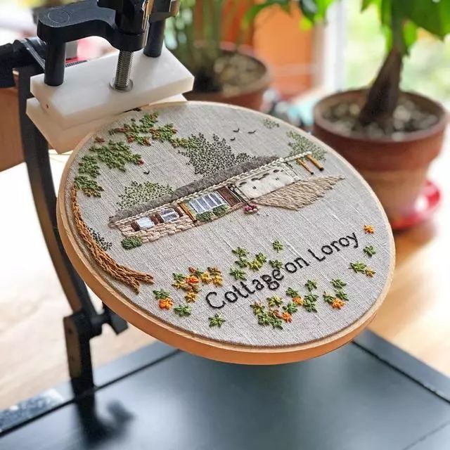 创意手工针织画毛线除了织衣服还能作画真是心灵手巧