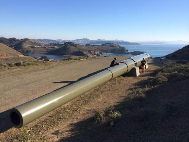 口径406毫米,20米长炮管,当年美国怕日本打到本土建造的巨炮_岸防