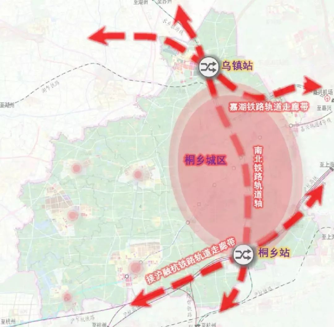 桐乡市铁路轨道网布局规划图三横三纵高速公路网在既有高速公路网