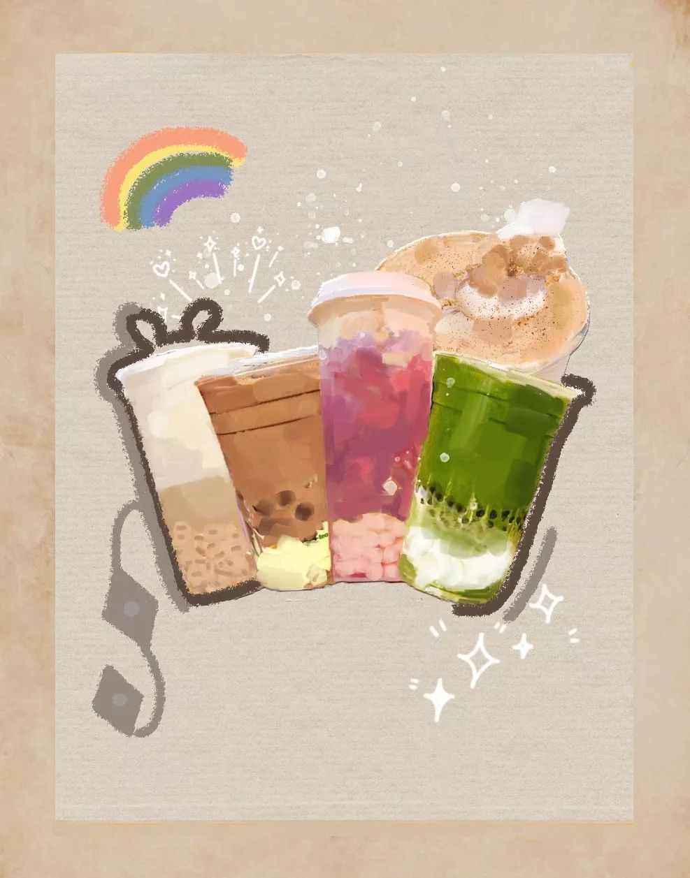 再适合不过作为努力的回馈此刻来杯满料的奶茶即使疲累却充满着幸福的