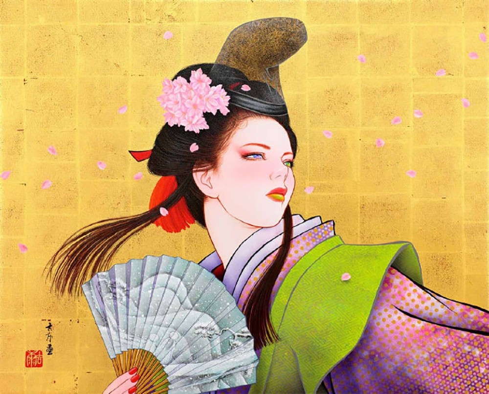 浮世绘与现代漫画的结合:插画师笔下的日本艺伎,斯美人兮