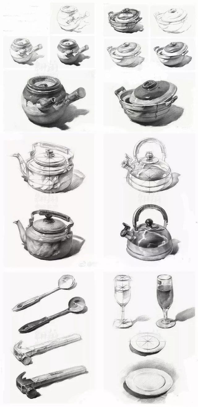 【沈阳顶点画室】适合初学者的素描静物单体结构,你理解多少?