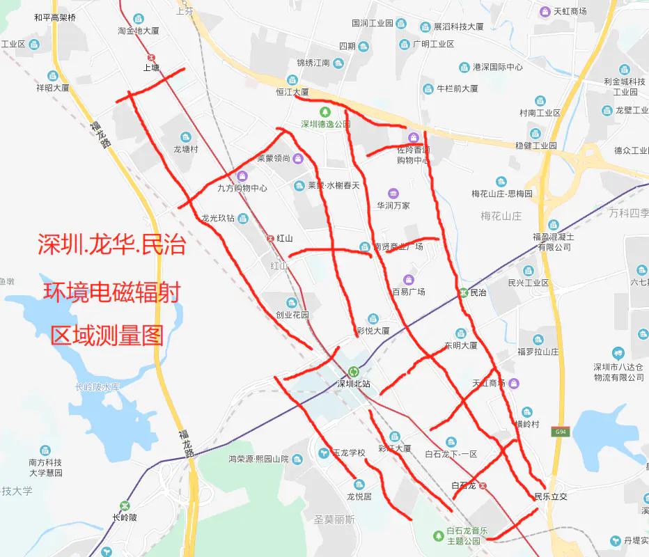 深圳民治环境电磁辐射本底测量