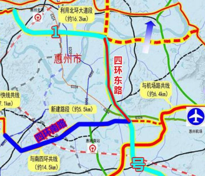 惠州市一号公路规划图图片