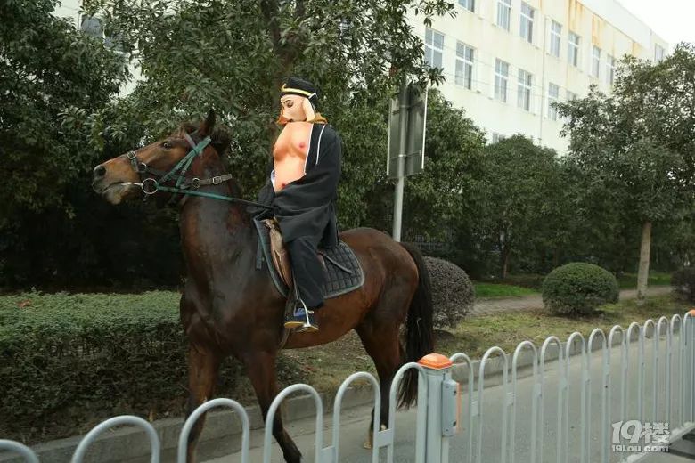 黄岩大街上"唐僧师徒四人"骑马逛街,太秀了吧
