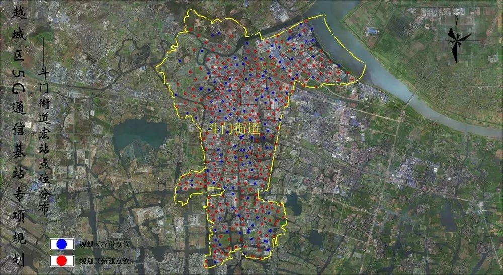 越城區斗門街道5g宏站規劃全網分佈圖