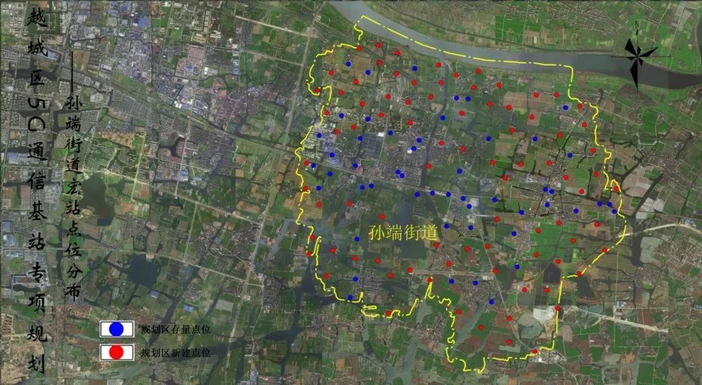 越城區孫端街道5g宏站規劃全網分佈圖越城區馬山街道5g宏站規劃全網