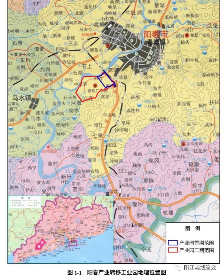 園區位置:陽春產業轉移工業園選址位於陽春市城區西南部,距城區約3.