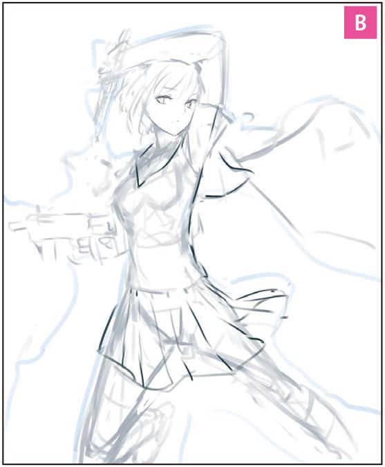 解决绘画初学者第一个难题!教你如何为角色人物打草稿