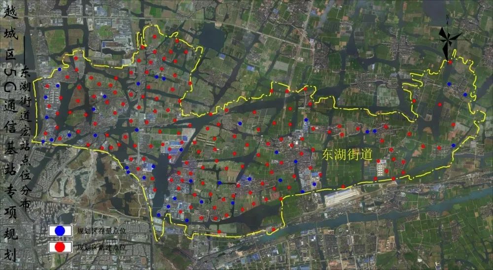 越城区灵芝街道5g宏站规划全网分布图越城区东浦街道5g宏站规划全网