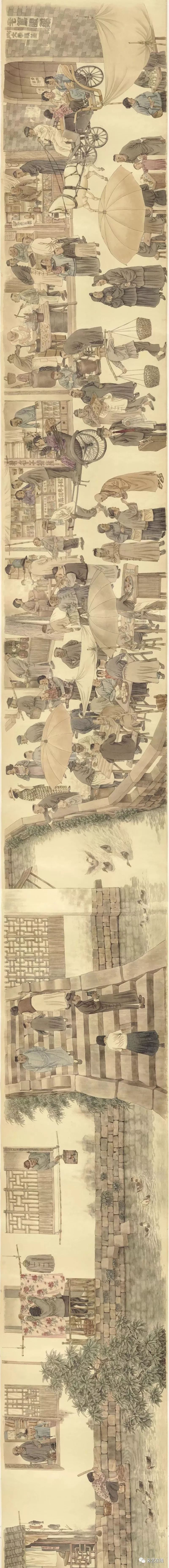 耗时6年70岁市井画家完成54米长卷人物画平江岁月图