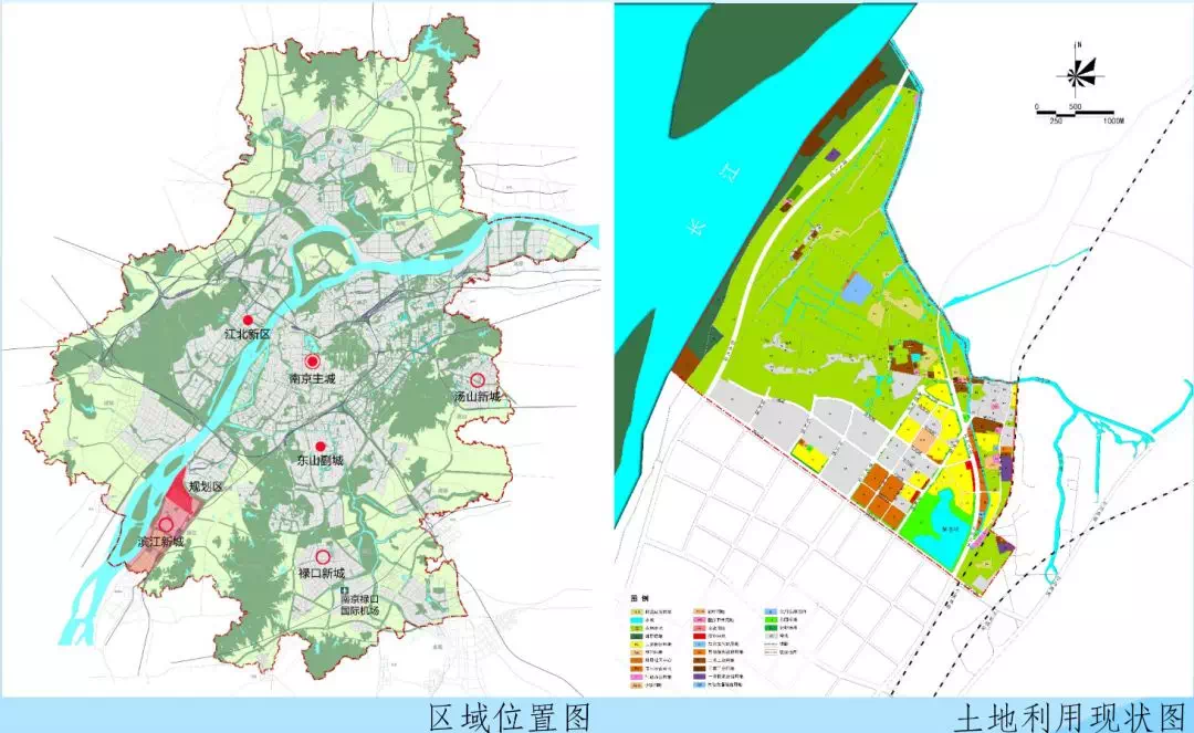 濱江新城規劃圖功能定位:江寧組團為濱江新城北部城市生活組團,是