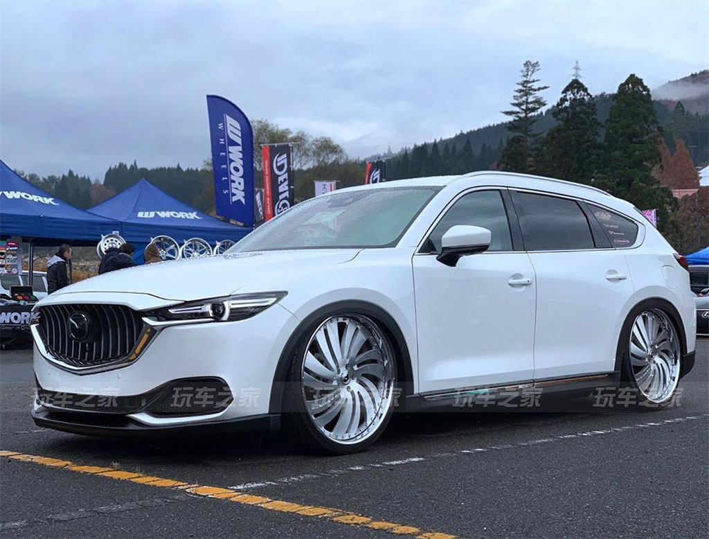 全球首例马自达cx-8改装气动避震案例 24寸超大轮毂加持