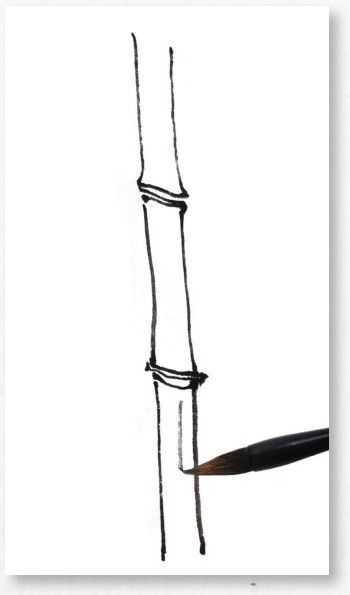 国画知识竹子很难画教你4种竹竿的基本画法简单易学收藏