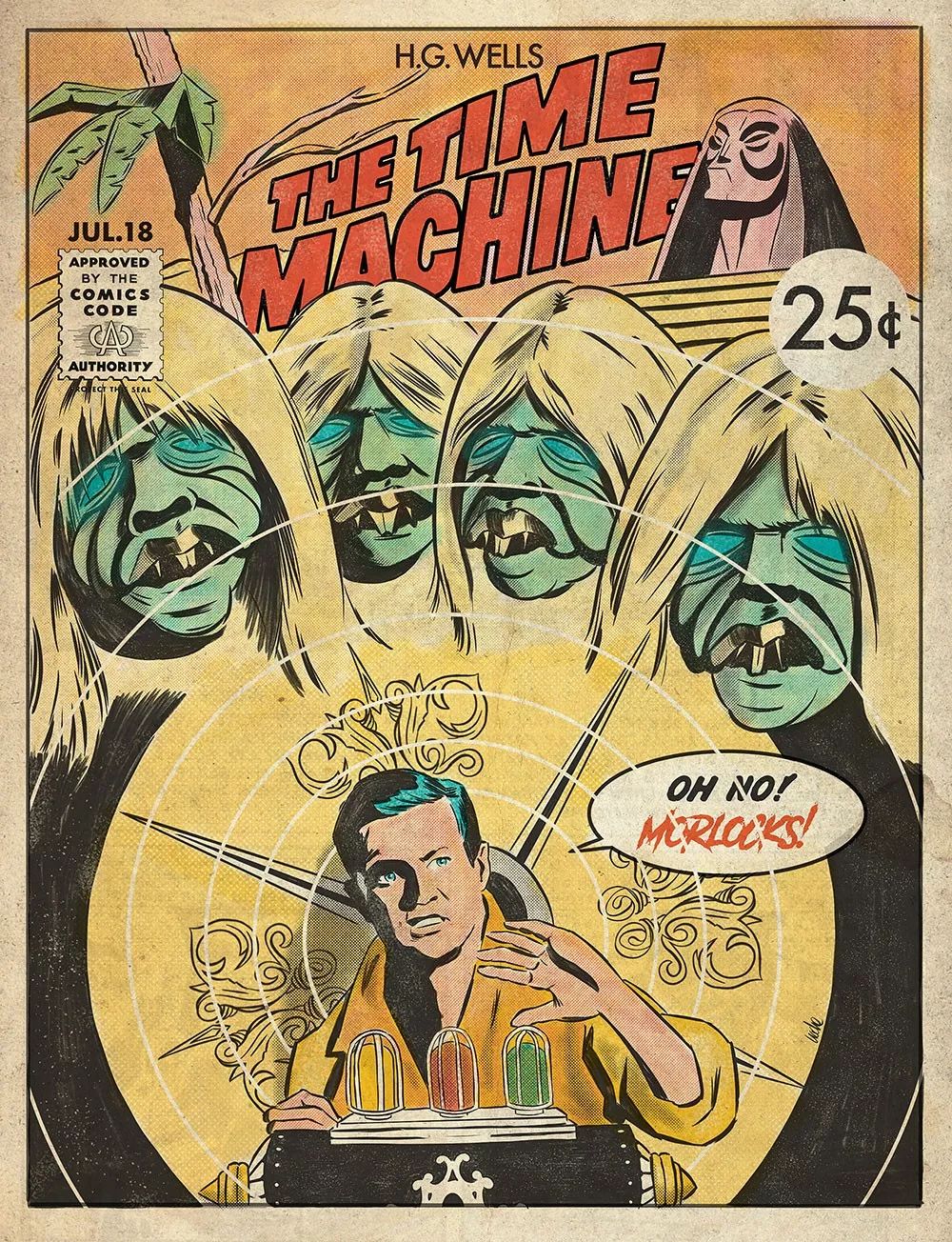 海报设计复古漫画风格对喜欢电影的致敬