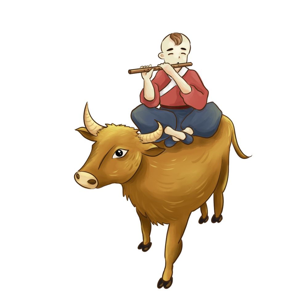 黄庭坚七岁时写的一首诗,最后两句引人深思_小牧童