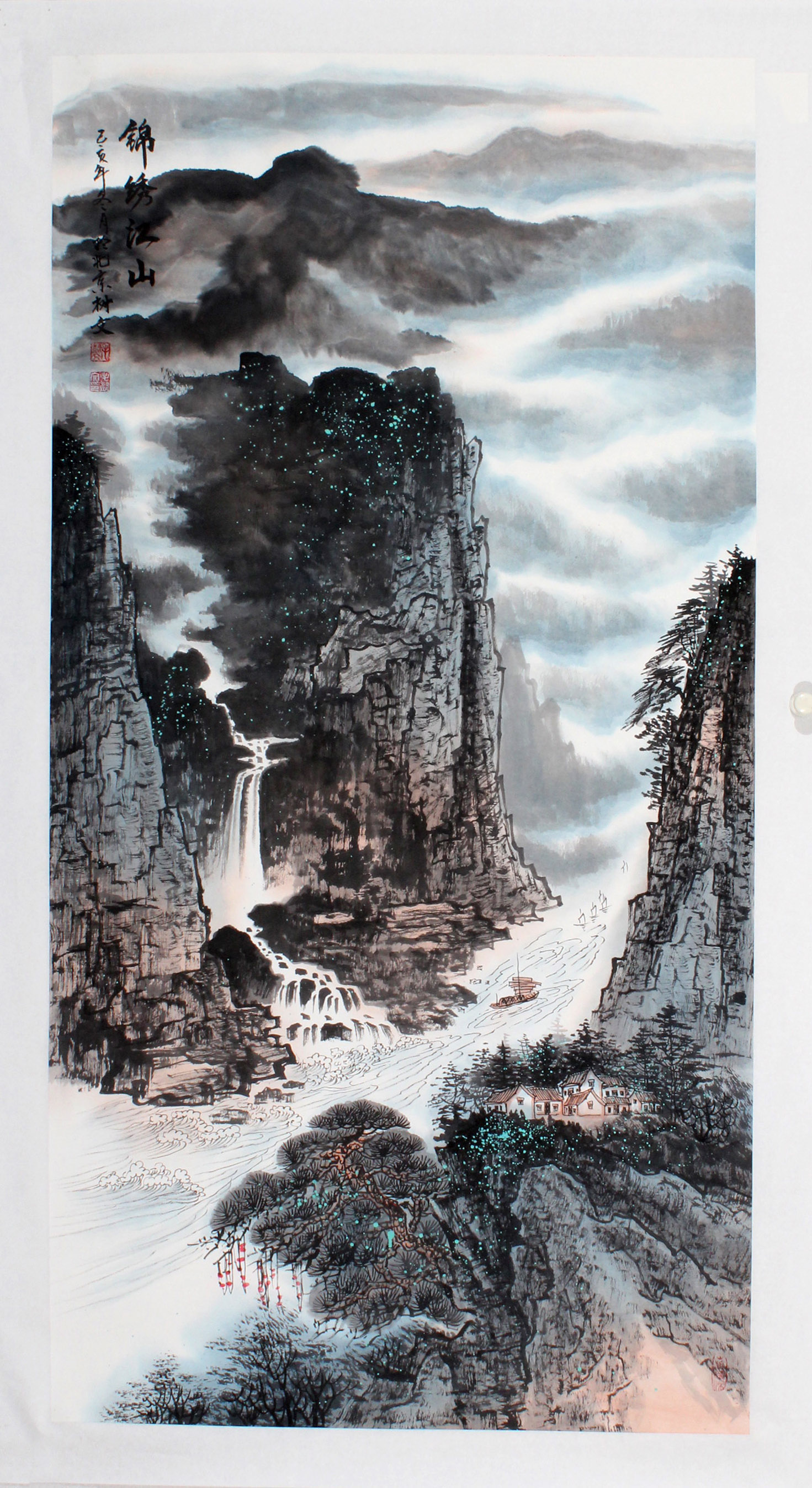 著名画家毛树文参加收藏天下艺术馆成立2周年暨中国书画名家迎新年