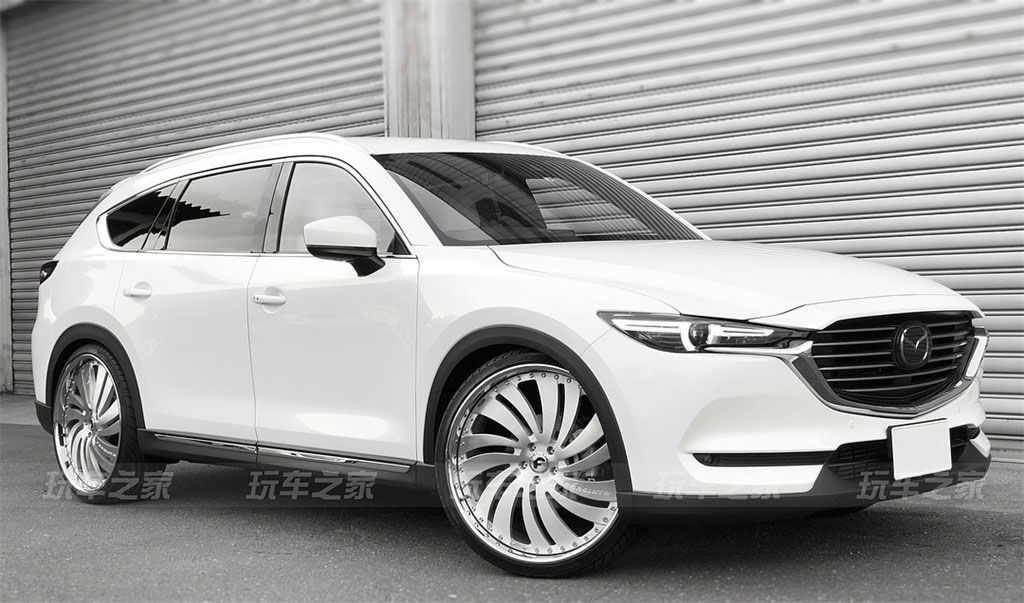 全球首例马自达cx-8改装气动避震案例 24寸超大轮毂加持