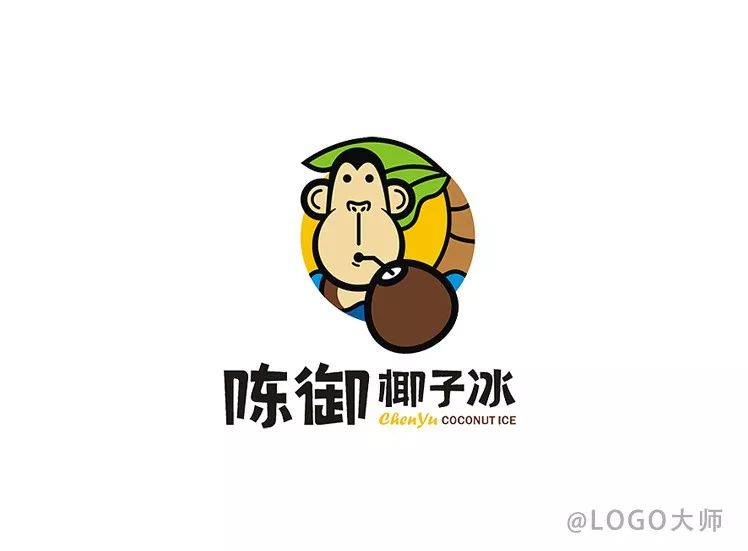 椰子元素主题logo设计合集鉴赏!