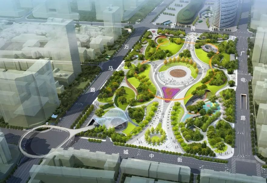 修缮一新的人民广场效果图