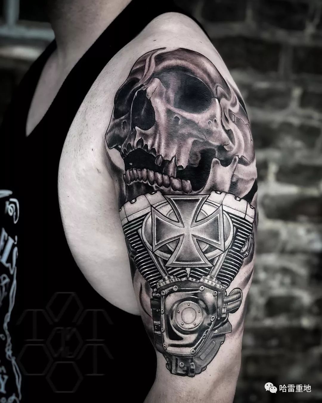 刷一波哈雷主题的纹身