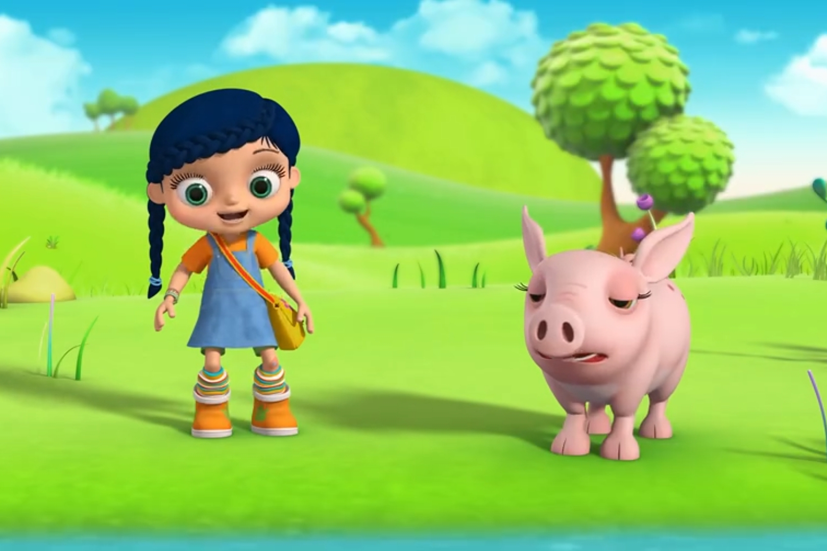 神童小语之小猪漂过河