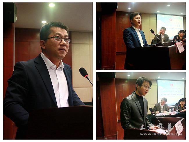 市慈善基金会监事长顾国林,副理事长谢玲丽,副理事长兼秘书长张华,副