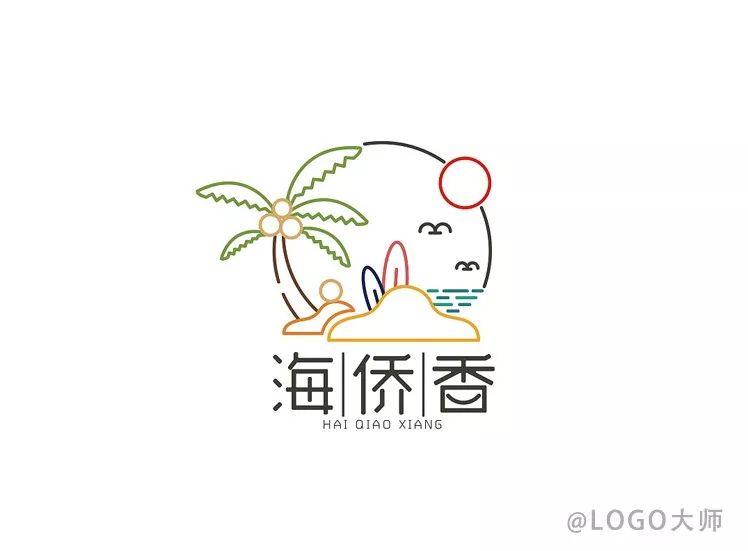 椰子元素主题logo设计合集鉴赏!