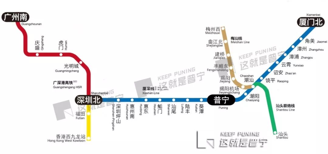 普宁高铁站地图线路图片