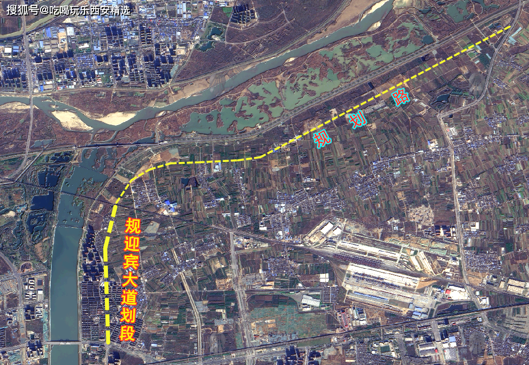 西安港务区卫星地图图片