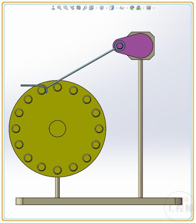 solidworks设计的用一根推杆推动的棘轮装置