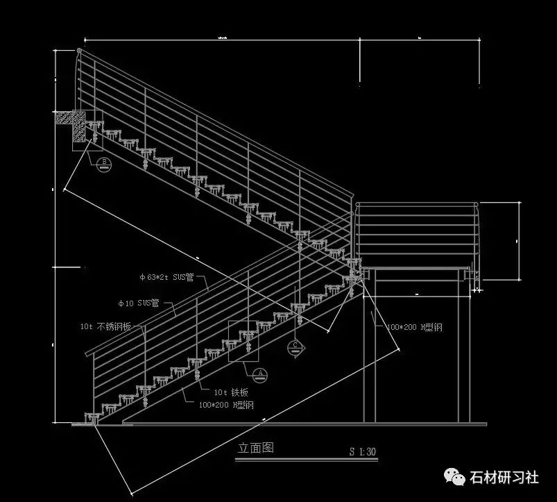 cad怎么画楼梯平面图图片