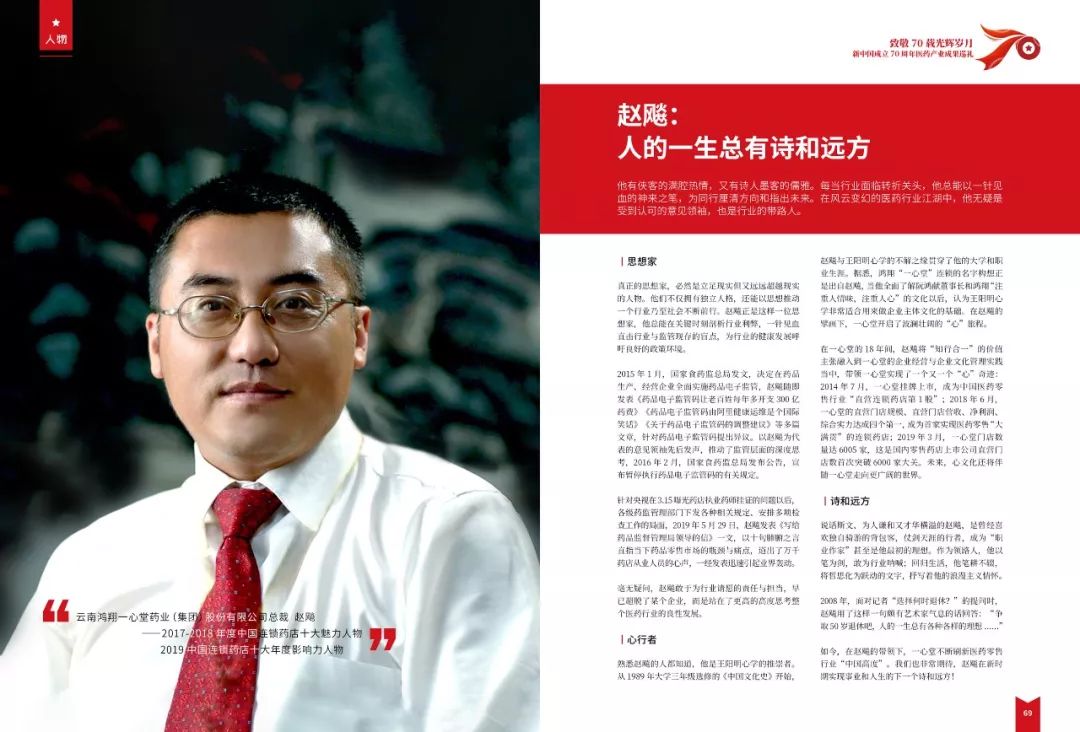 2019致敬70载光辉岁月中国医药领军人物