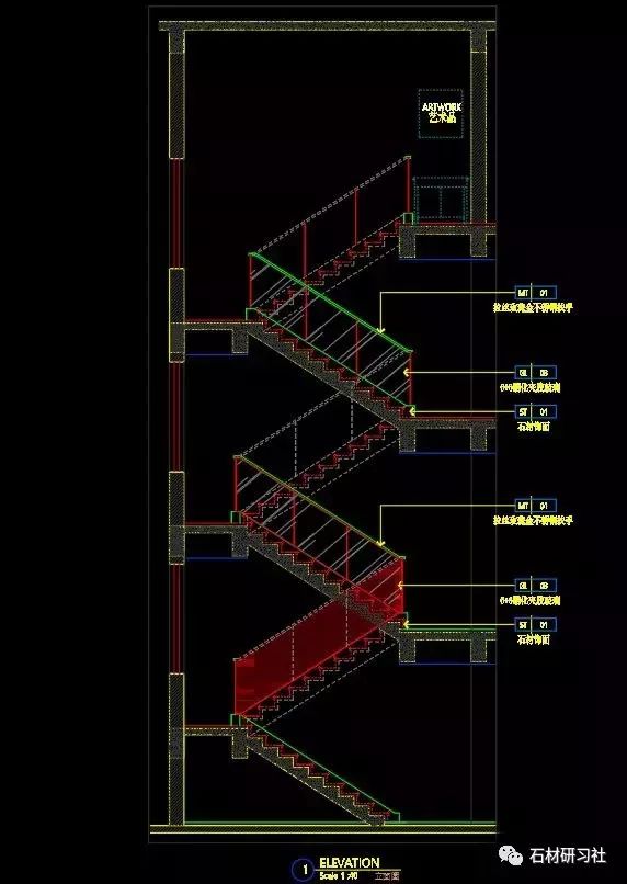 99%的石材人都需要的楼梯cad节点图合集!