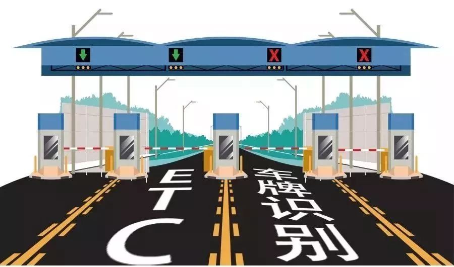 高速公路收费站简笔画图片