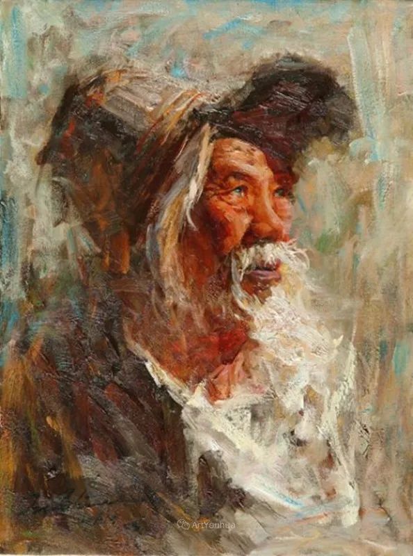 中外男性肖像涂志伟油画欣赏