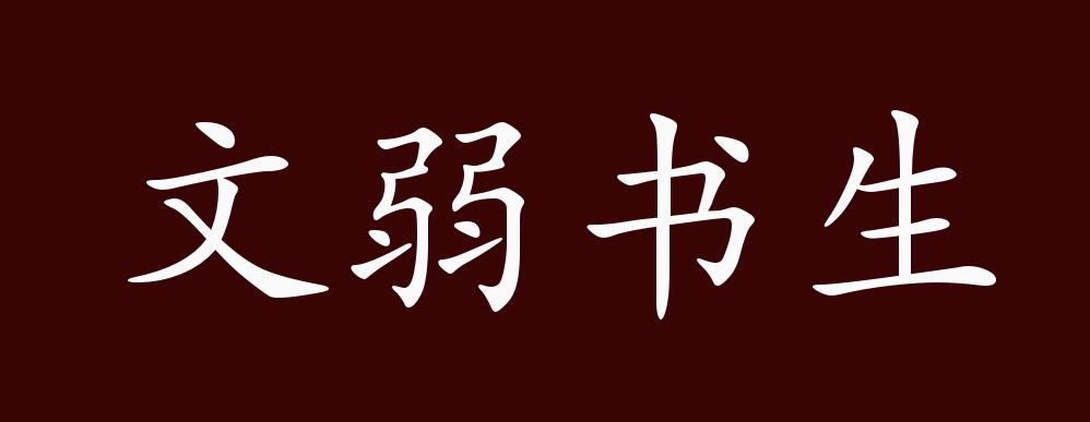 文弱书生一般形容什么人