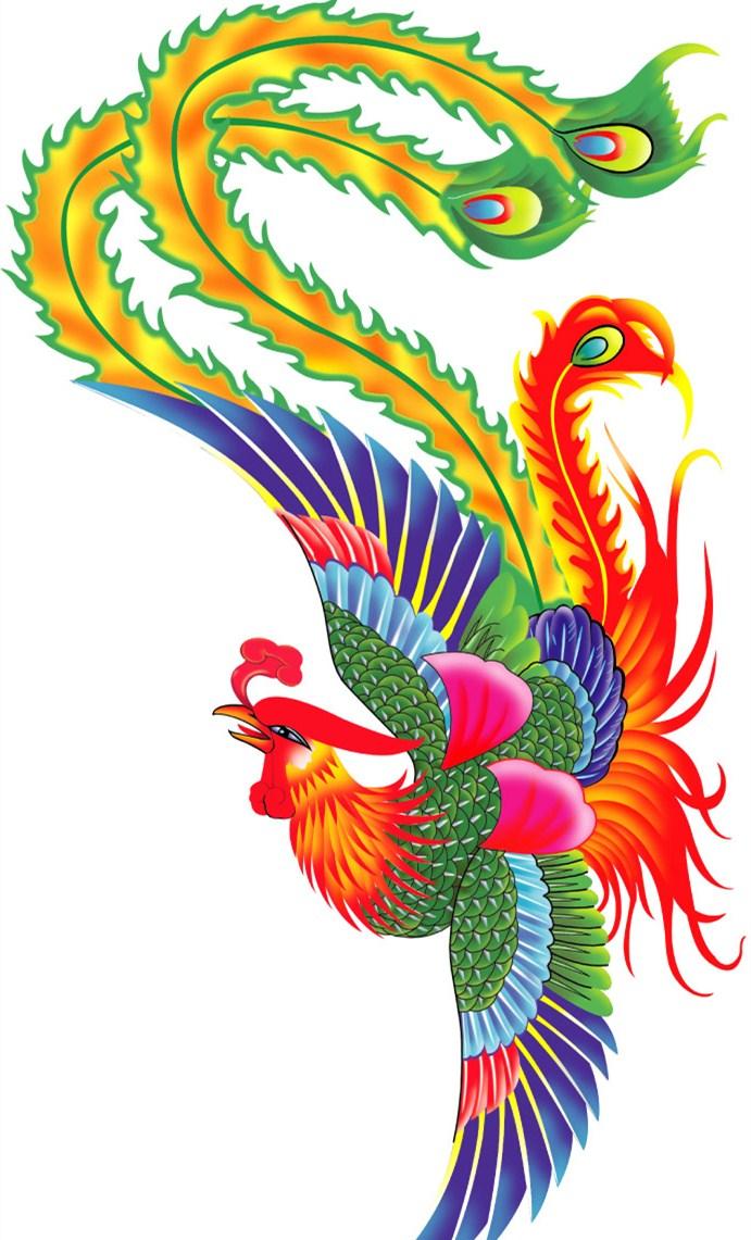 原创好莱坞电影中三个凤凰神兽,奇幻生物,远古翼龙和花木兰守护神