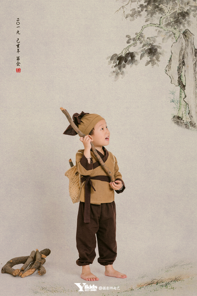 梓恒国风画小伙计小樵夫小书童