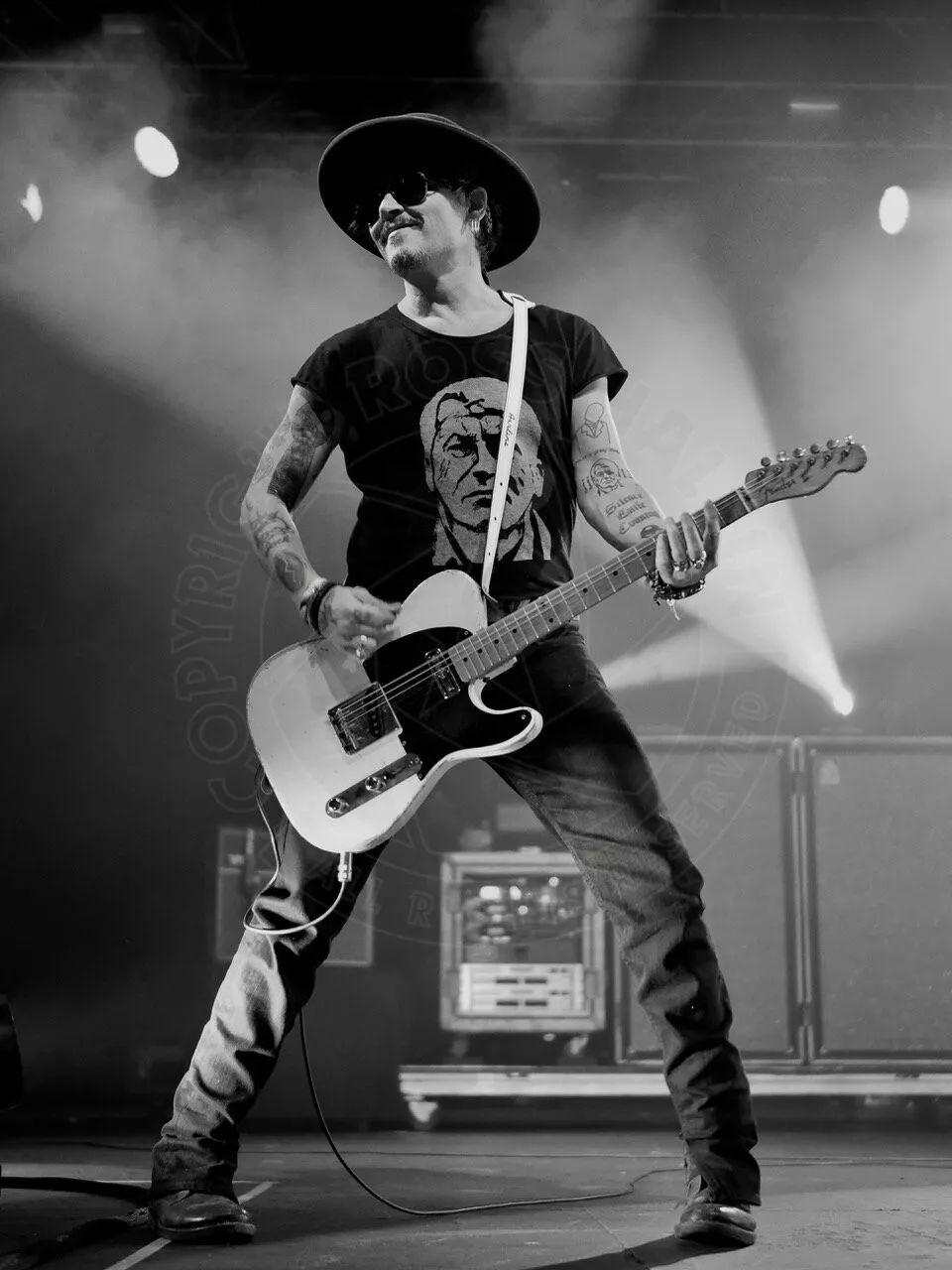 10月8日,拉斯维加斯 park theater,德普参加空中铁匠乐队 (aerosmith)