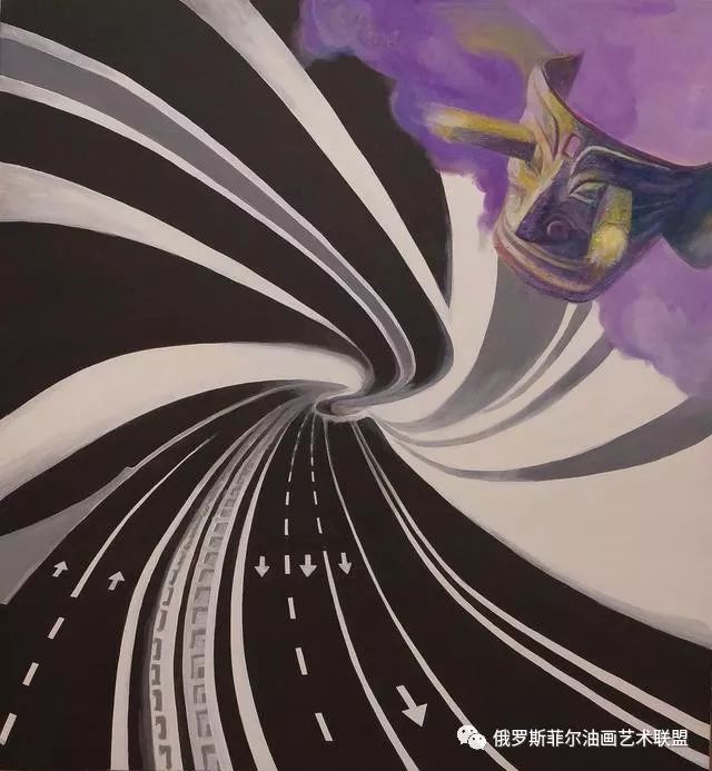 《冲出洪荒.雷电交响曲》160×140 cm