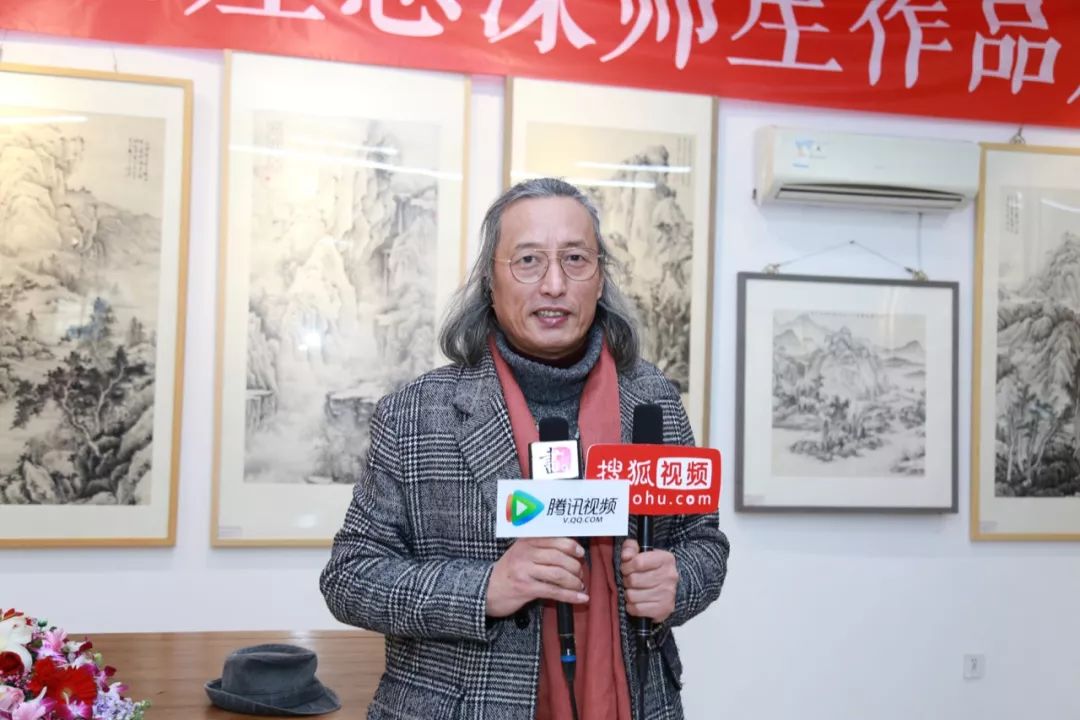 书画家影像网师古问道2019庄志深师生作品展于12月2