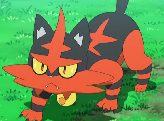 宝可梦图鉴726脖子上挂着火焰缠绕的铃铛炎热喵