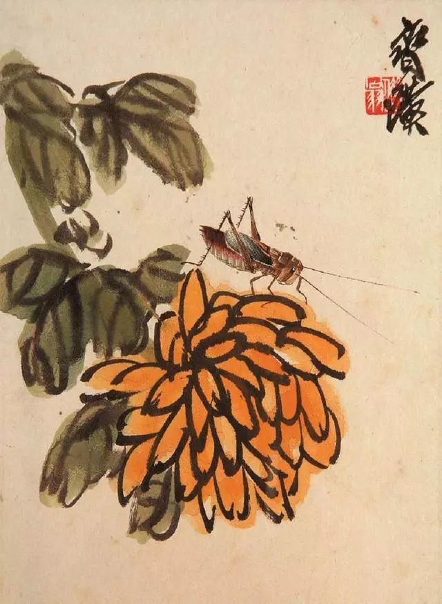 齐白石葫芦蚂蚱白菜草虫等高清草虫作品欣赏