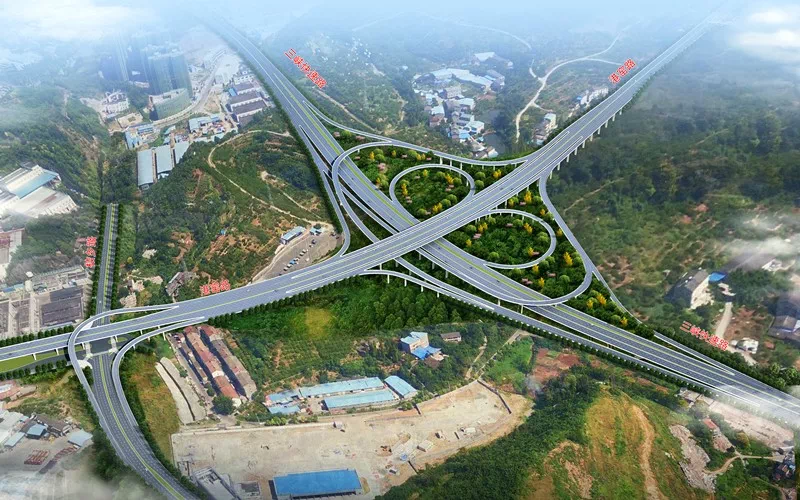 港窑路立交初步设计方案效果图