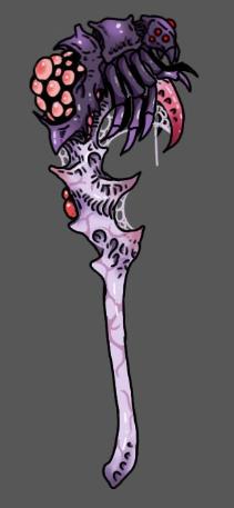 法杖-武器的属性:攻击 35/速度 10/cd 5%武器的介绍:恶魔蜘蛛所守护的