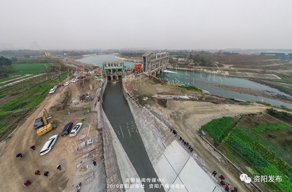 终于等到你——毗河供水一期工程总干渠自验式通水啦!_资阳