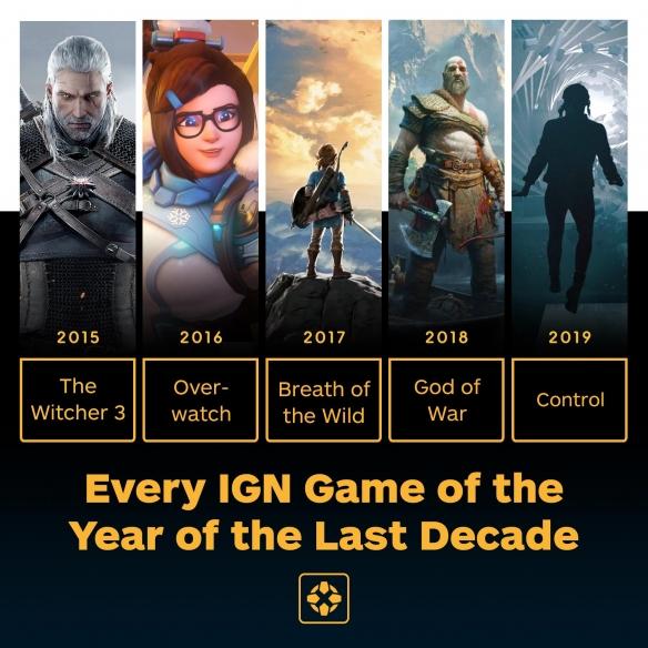 究竟谁才是历年最佳？IGN发布十年最佳游戏和电影_麦克斯