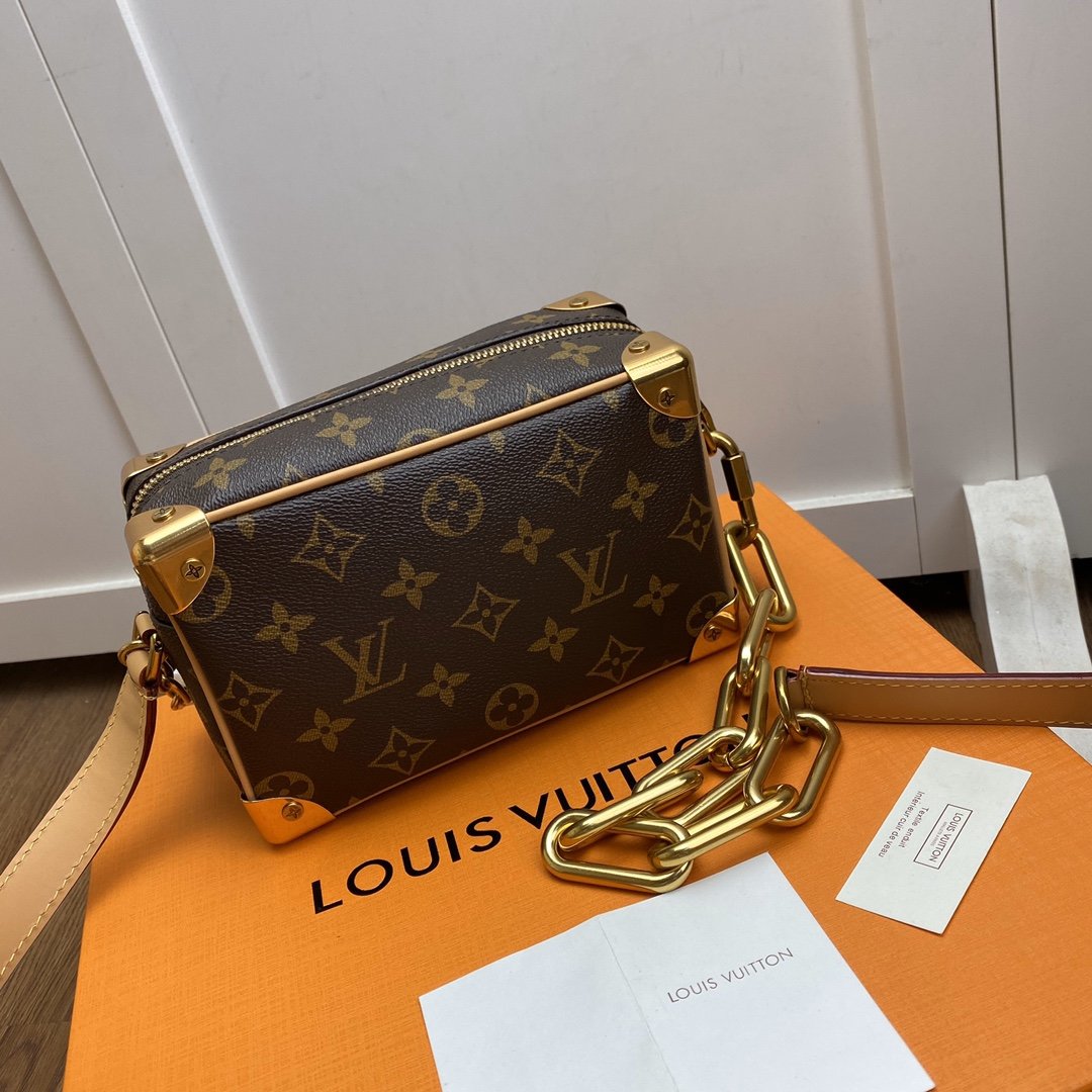 lv新款软盒子包m44480古铜金minisofttrunk