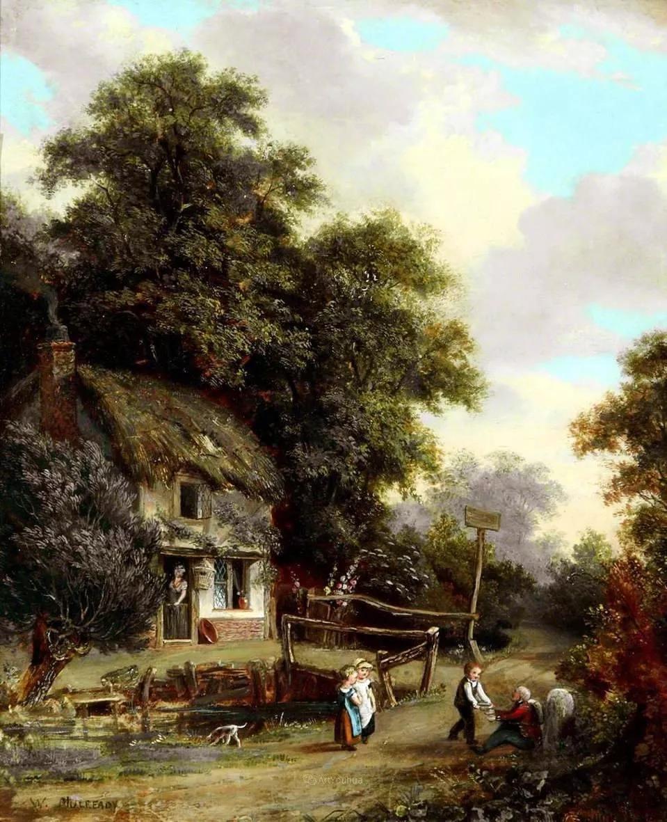 农村生活场景爱尔兰画家威廉穆雷迪